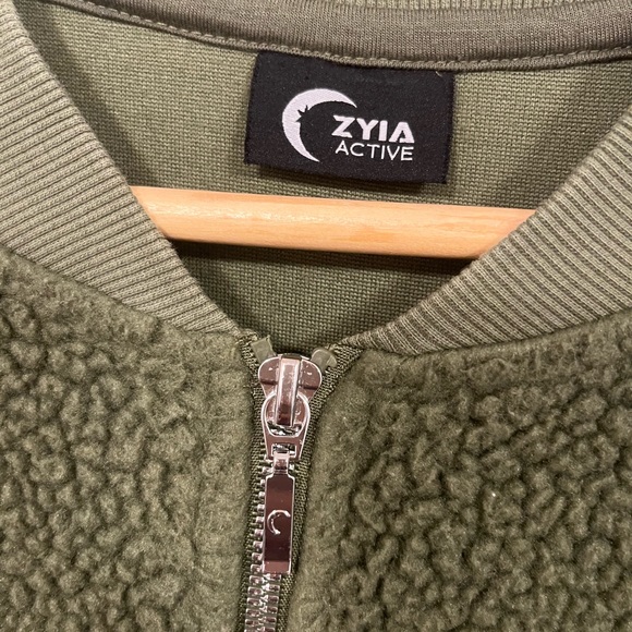 Zyia Active Flying V High Pile Fleece Bomber Jacket XL - Picture 14 of 15